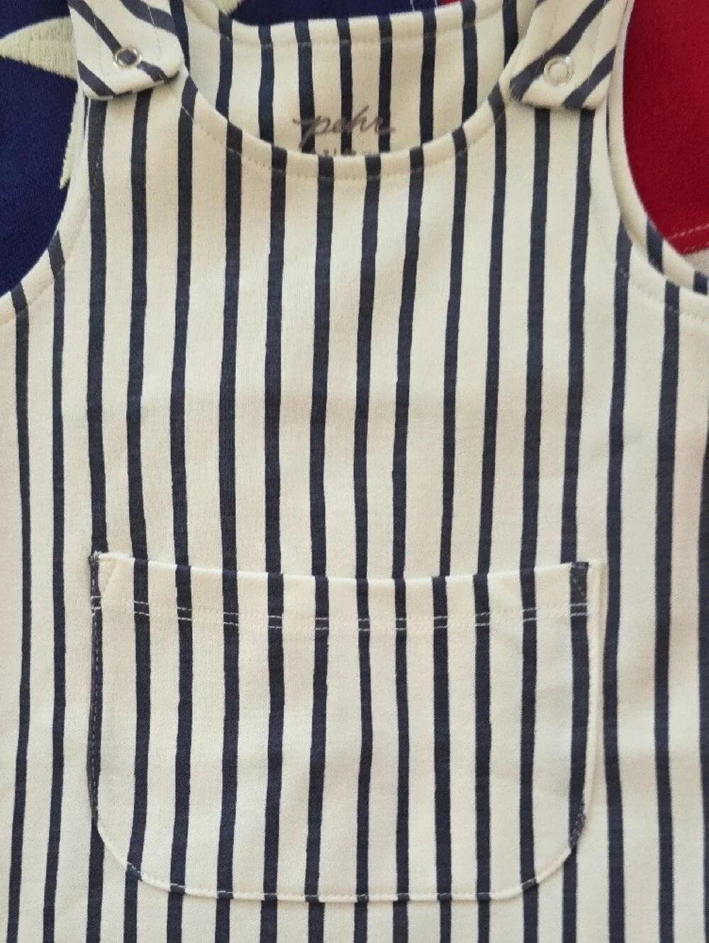 Pehr Navy & Cream Striped Baby Romper